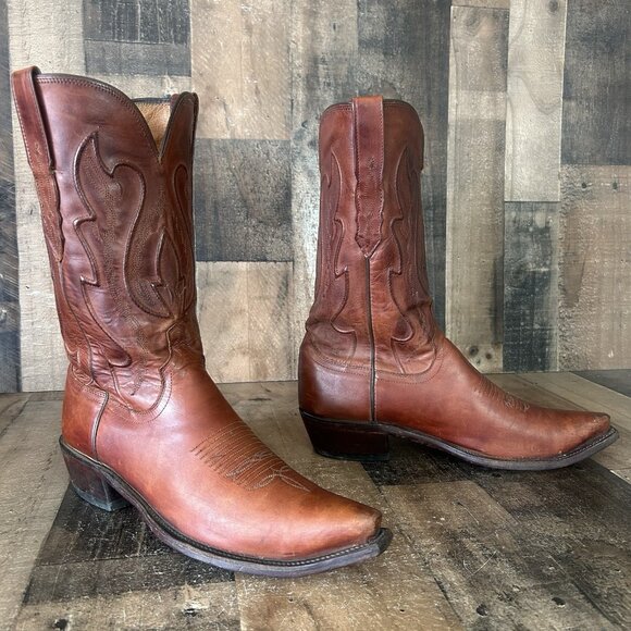 Lucchese 1883 M1004 Snip Toe Western Cowboy Boots Mens 10.5 D - Picture 2 of 12